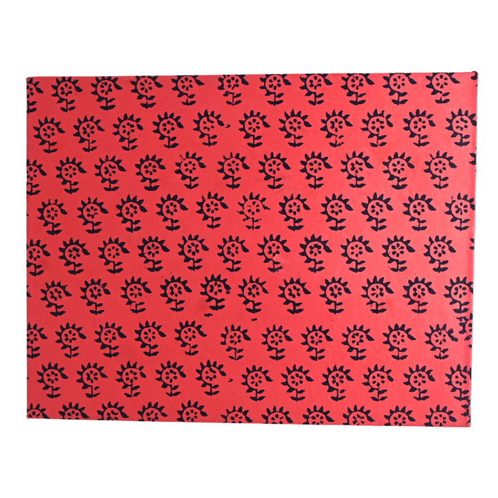 Indha Handpainted Floral Pot Wall Art | Upcycled Mouse &amp; MDF with Repurposed Wood Frame | Sustainable Home Décor with Vegan Leather Back