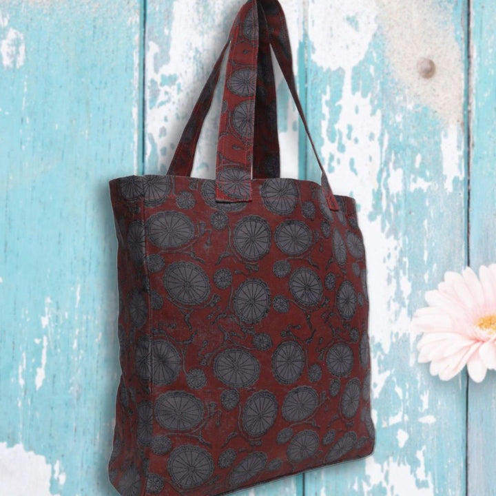 Indha Hand-Block Printed Block Print Tote &amp; Travel tote | Tote bag for shopping | Ecofriendly tote bag | Tote bag for college | Girl’s tote bag |