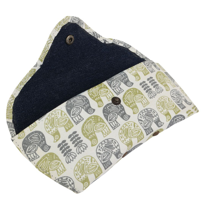 INDHA Eyewear Case | Off-White Cotton Eyewear Case | Hand Block Printed Bird and Flower Design Motif | Handmade Eyewear Case | Hand Block Printed Eyewear Case | Gifting | Travel Utility | Travel Accessory |