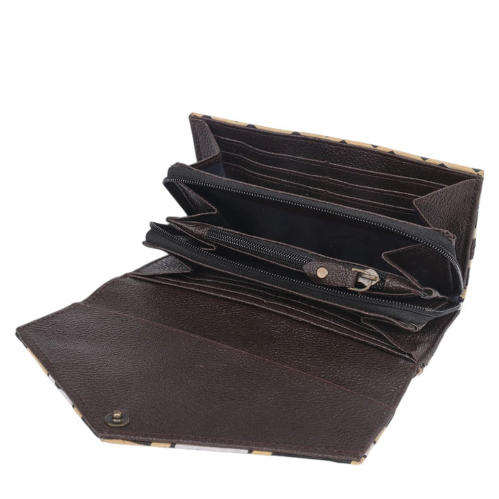 Indha Hand Block Printed Cotton Fabric Wallet for Girls | YKK Brand Zipper Ladies Wallet| Clutch Wallet | Cotton Purse| Card Cash Coin Holder for Women | Hand Carry Wallet