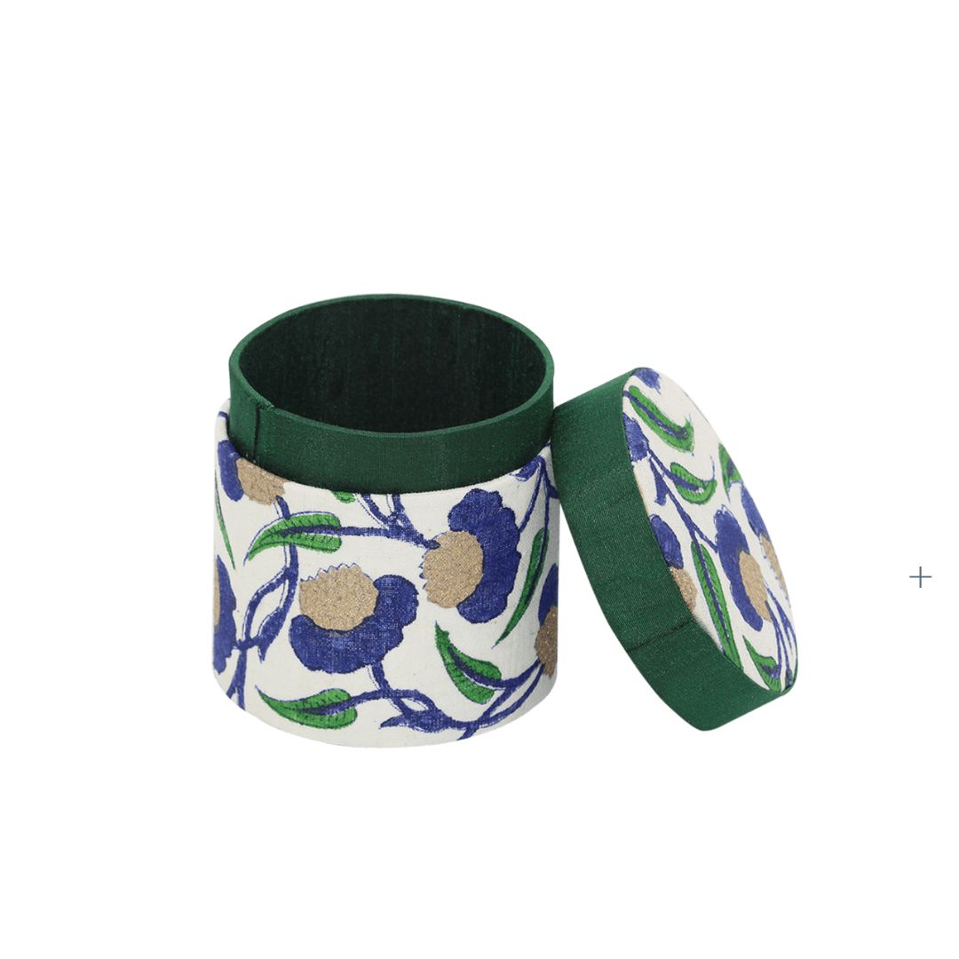 Round Shaped Hand Block Printed Gift Box