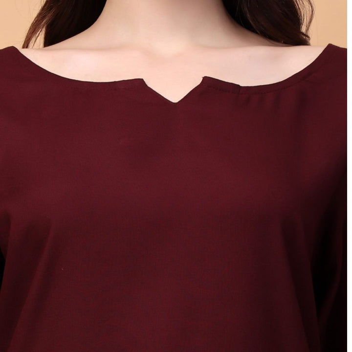 Indha Maroon Colour Coord Set for Women Fashion for Any Occasion  | Comfortable Cotton Sleepwear