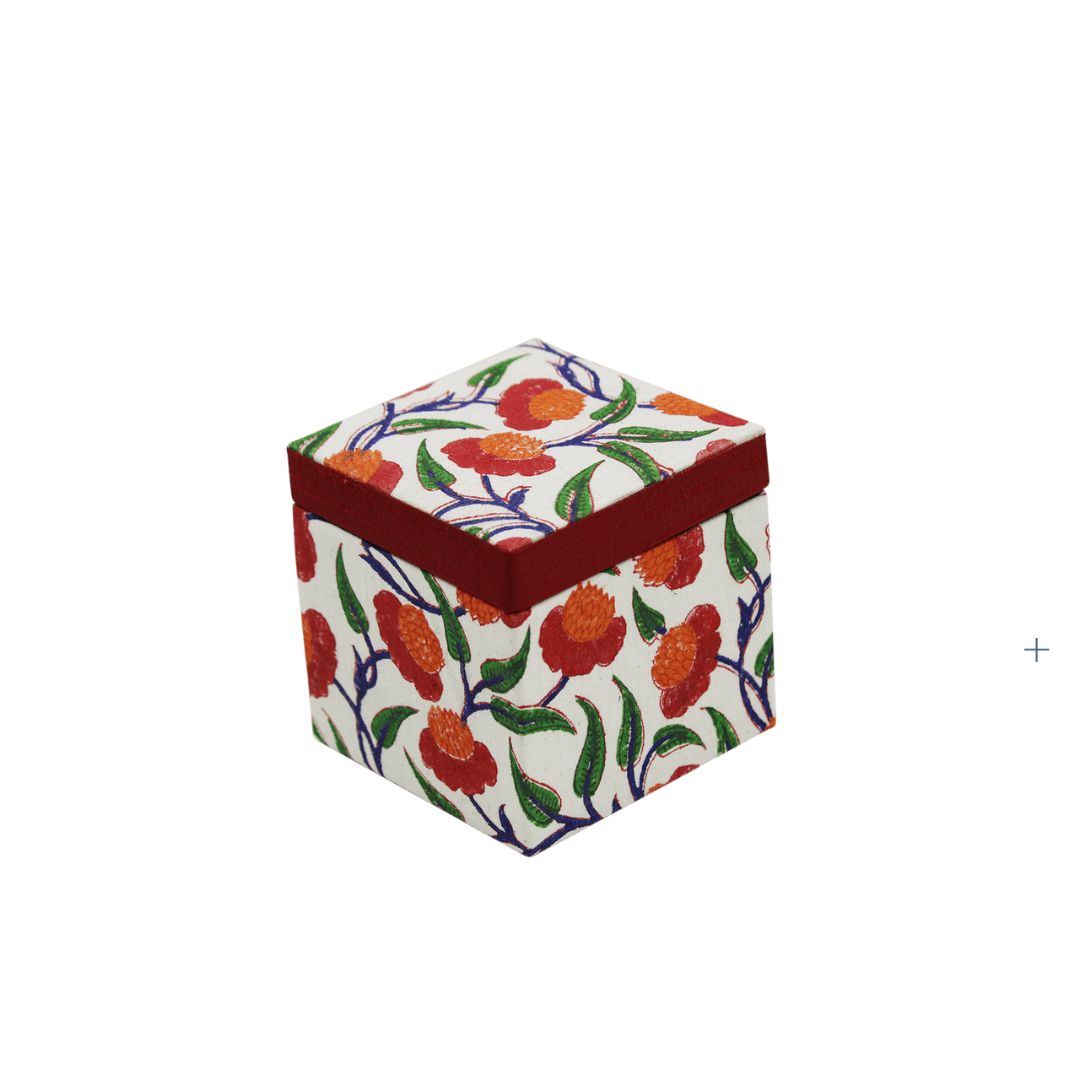 Multicolour Hand Block Printed Multiutility Gift Box