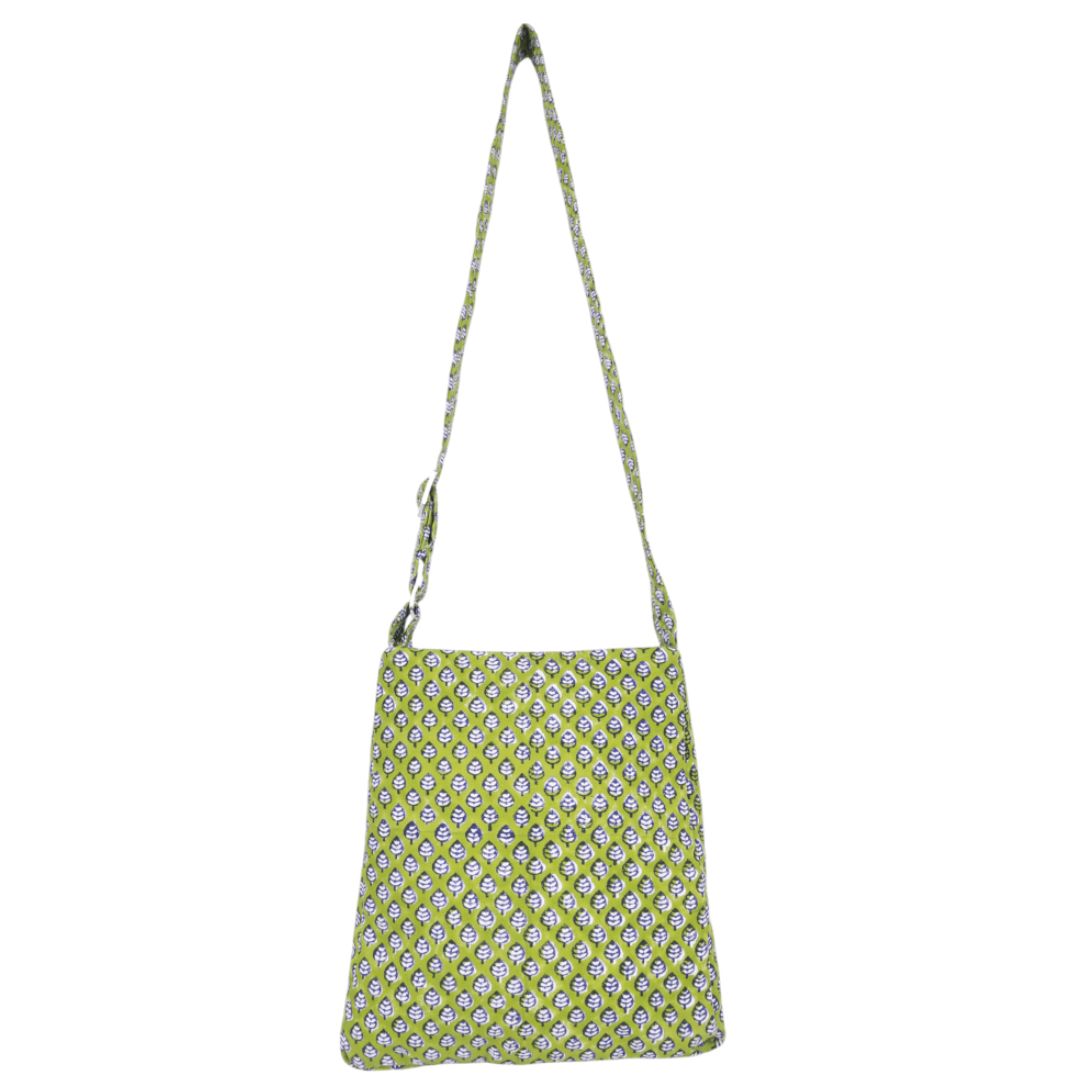 Indha Hand Block Printed Cotton Sling Bag For Women