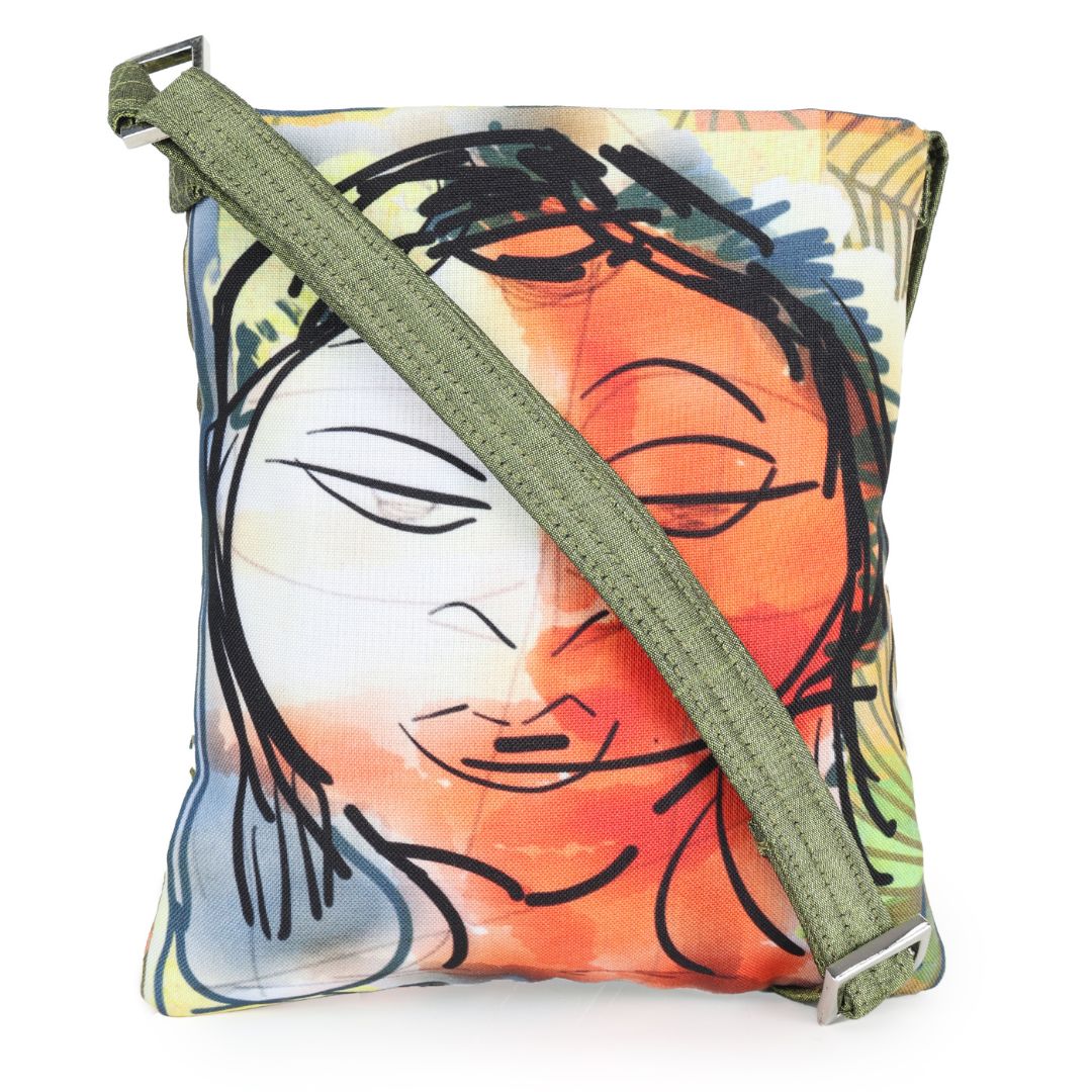 INDHA Women Face Print Sling Bag For Girls &amp; Women