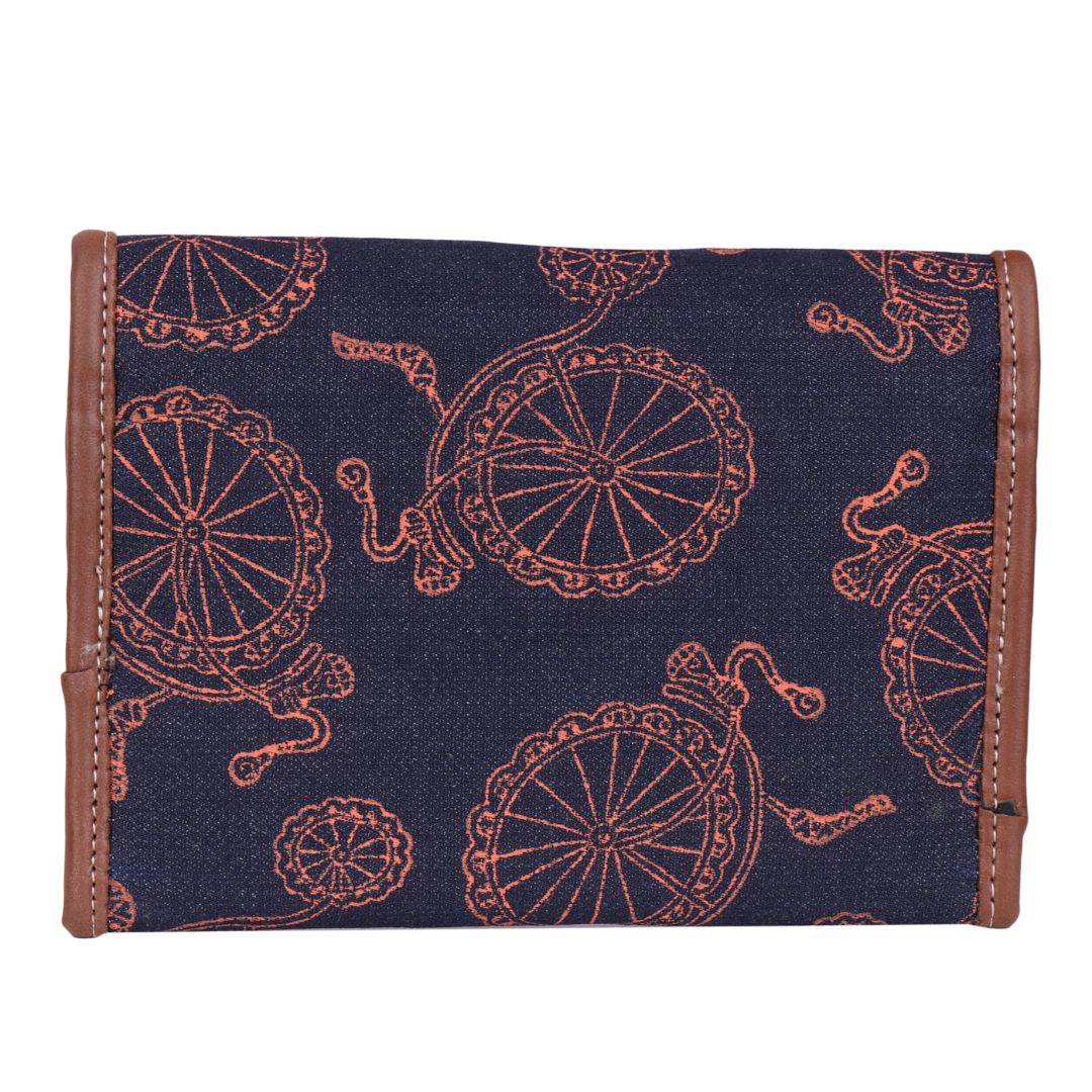 Indha Handcrafted Block Printed Card Holder | Mobile Case | Clutch Purse | Utility Clutch | Denim Clutch