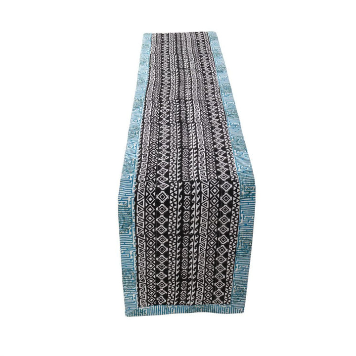 Cotton Hand Block Printed 6 Seater Center Dining Table Runner for Home/Living Room