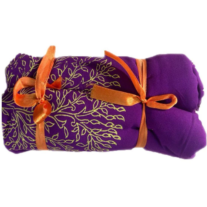 INDHA Hand Block-Printed Jaipuri Cotton Fabric Purple Tree Design Motif | Hand Block Printed Fabric | Home Utility | Fashion Utility | Gifting | Gifts For Him | Gifts For Her | Home Furnishing | 3 Meter X 42-44 Wide