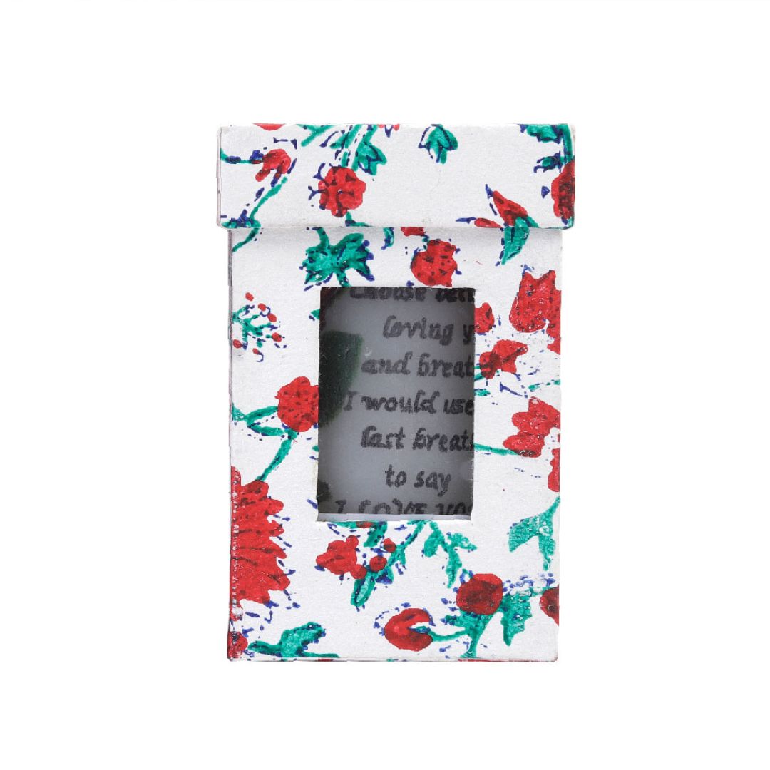 Indha Rose Print Fragrance Candle | Highly Scented Candles | Candles for Home, Office , Living Room | Decorative Candle (Pack of 1 Rose Print Candle