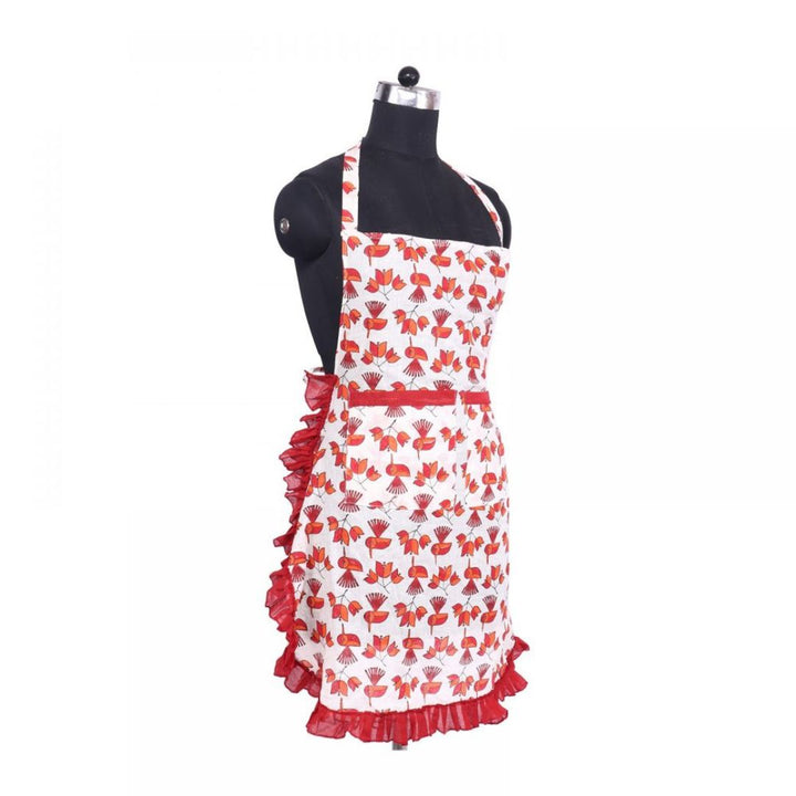 Hand Block Printed Cotton Apron for Home/Kitchen