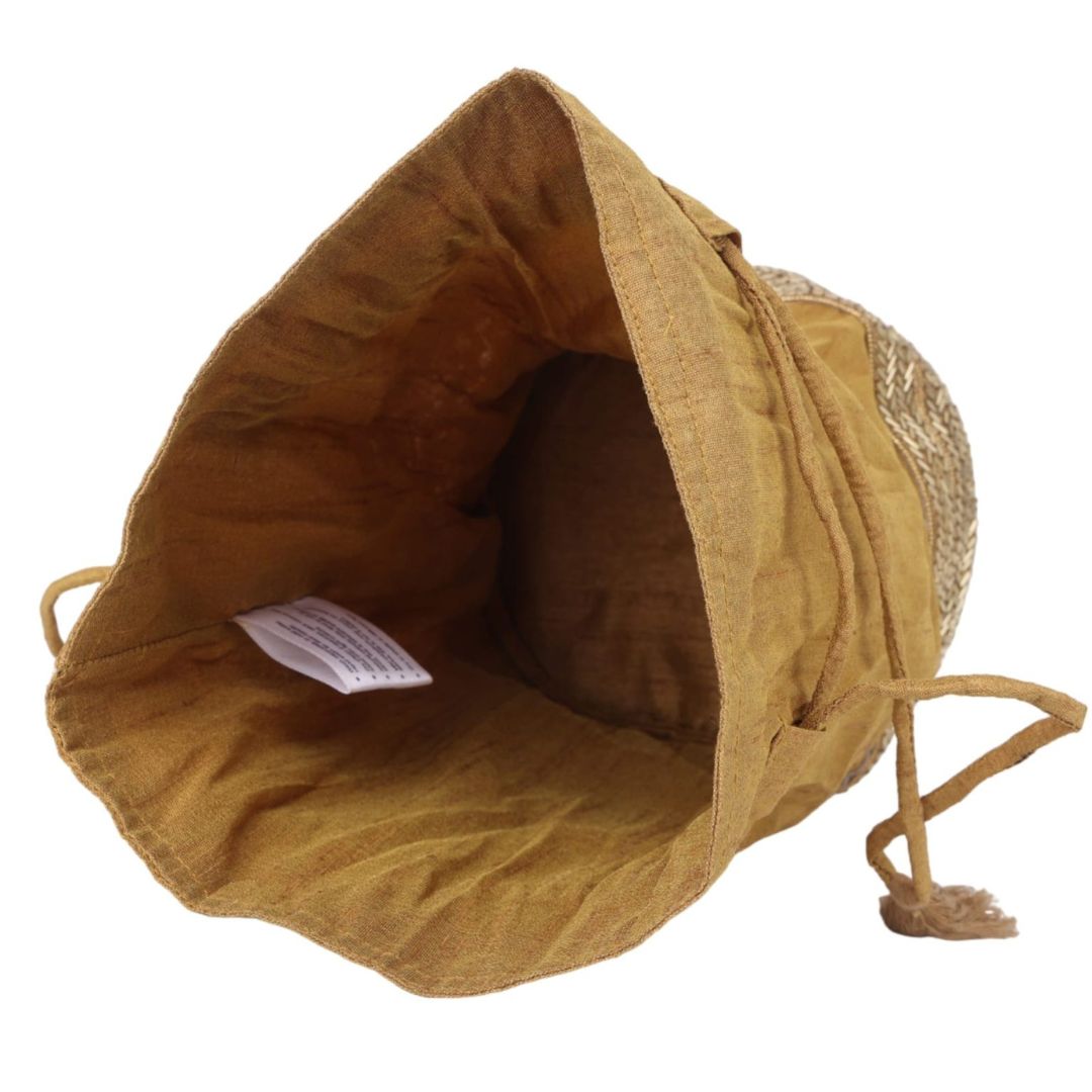 Indha Zardozi Work Gift Potli | Luxurious Elegance for Special Occasions | Potli Bag | Handcrafted Glamour for Festive Celebrations | Silk Potli | Timeless Sophistication in Every Stitch