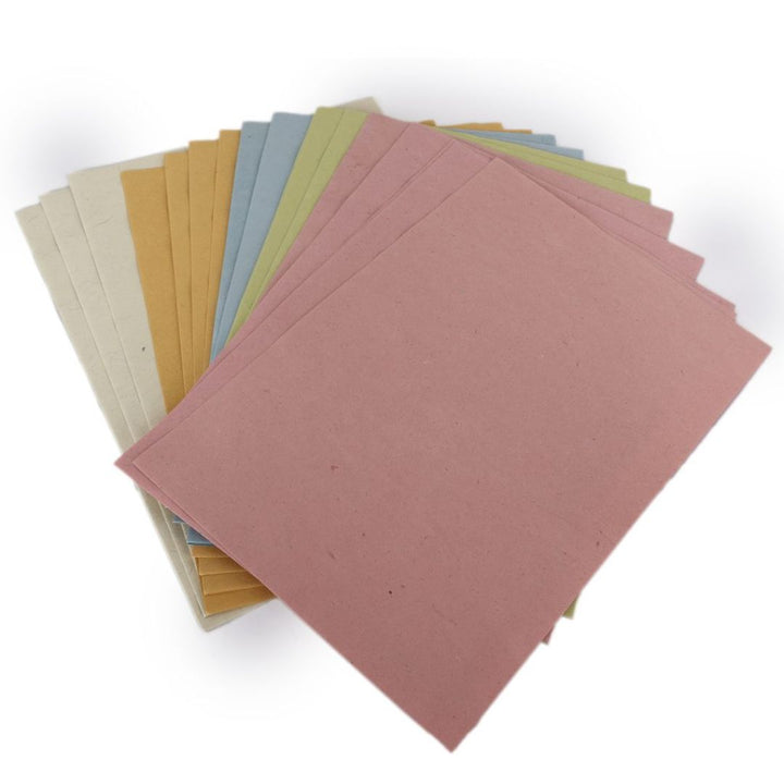 Indha Handmade Recycled Paper A4 Color Paper Sheet|Recycled Craft|Sketch Paper|Water Color |Charcoal Drawing Paper|Paper Utility |