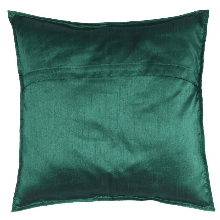 Indha Embroidered Cushion Cover Mridang Motif | 16X16 Cushion covers Set of 2 | Green Cushion Covers | Home Furnishing | Home Decor | Corporate Gifting