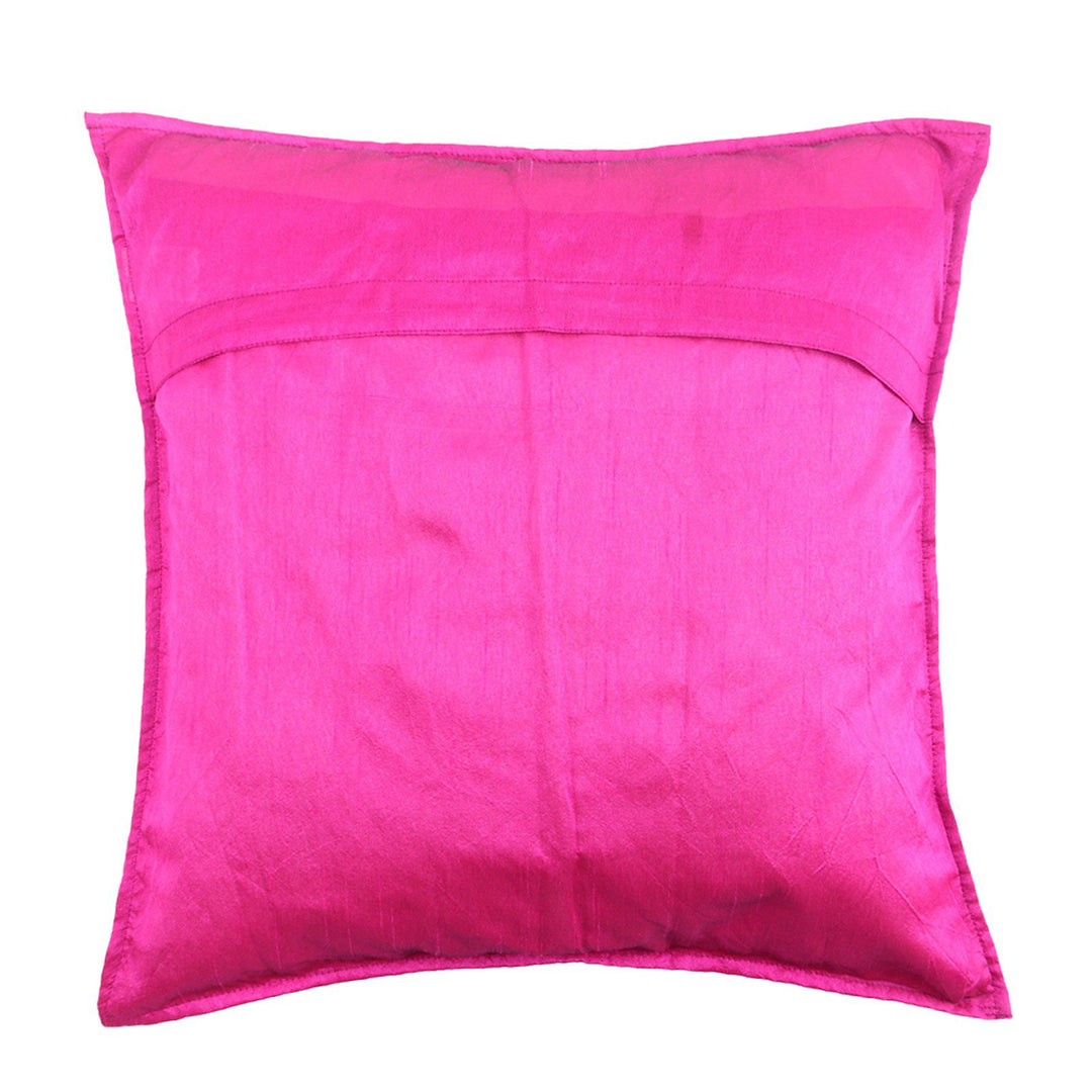 Cotton Hand Block Printed Fish Embroidered Motif Cushion Covers Set of 2