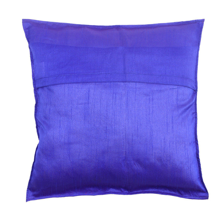 16x16 Inch Cushions Cover with Silk Embroidery of a Doodle Face (Pink Colour)