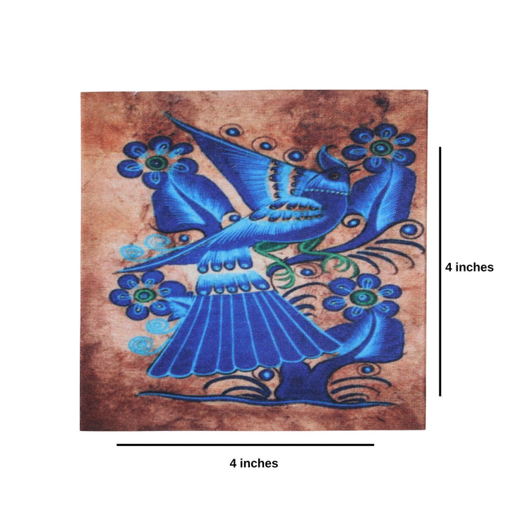 Indha Elegant Mexican Folk Art Design Coaster Set| Gift Set| Corporate Gifting| Home Table Decor