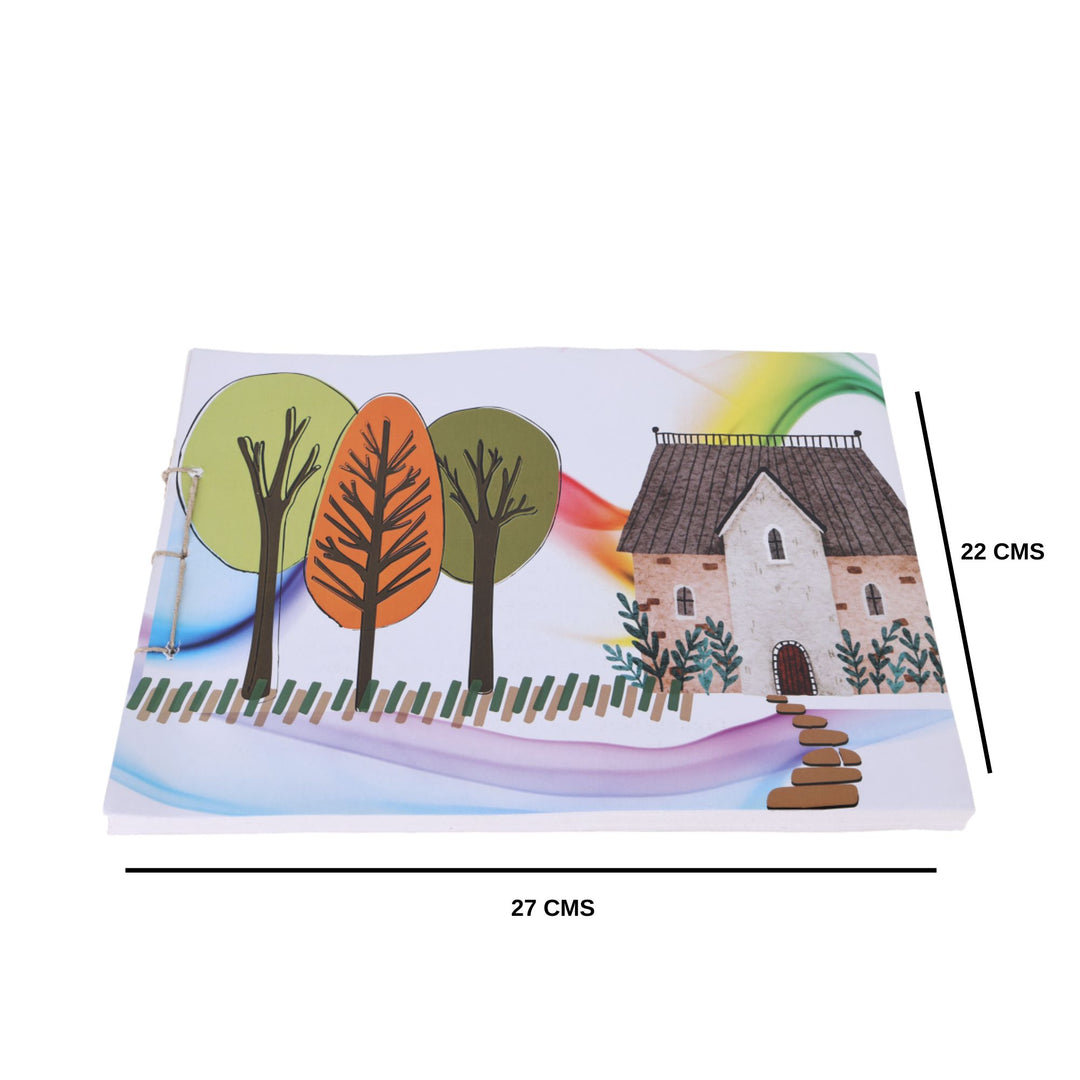 Indha Handcrafted Recycled Paper Drawing Book|Handcrafted Drawing Book| Charcoal Art Paper|Water |Acrylic Art Paper  |