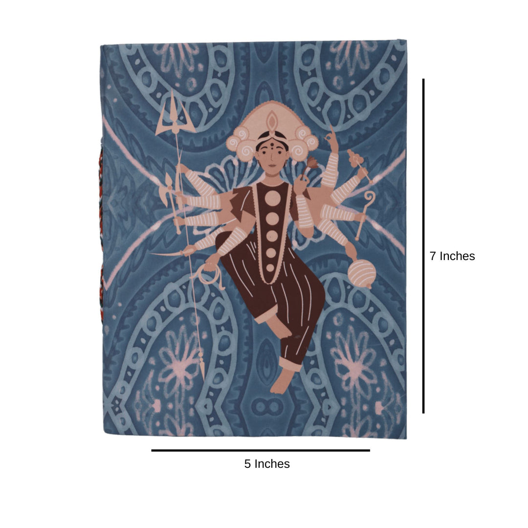 Indha Handcrafted Diary | Journal Diary | Maa Durga Print Diary | Sustainable Diary | Recycled Paper Diary | Eco-Friendly | Gifting | Corporate Gifting Diary | Office Employee Gifting |