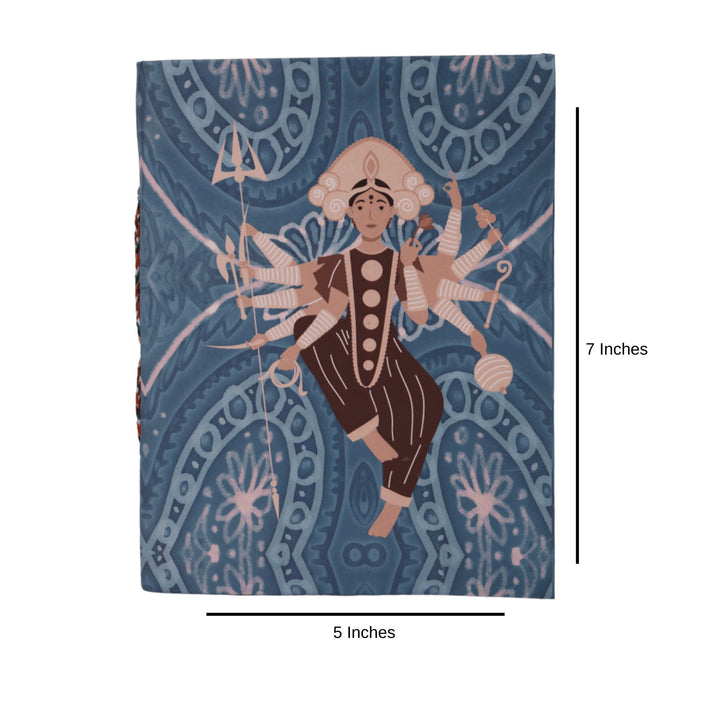 Indha Handcrafted Diary | Journal Diary | Maa Durga Print Diary | Sustainable Diary | Recycled Paper Diary | Eco-Friendly | Gifting | Corporate Gifting Diary | Office Employee Gifting |