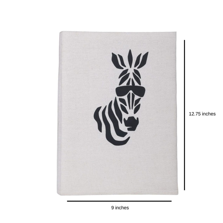 Indha African Zebra Print Cotton File Folder | Eco-Friendly Office Accessory | Trendy Zebra Motif | Cotton File Folder | Perfect for Corporate and Gifting | Cool Zebra Shades Cotton File Folder | Ideal for Office Use