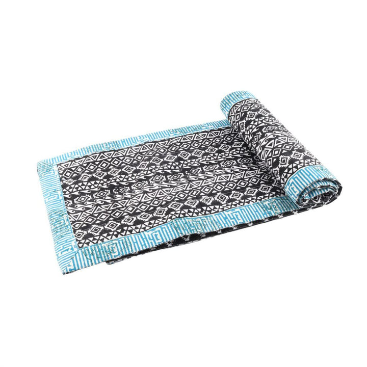 Cotton Hand Block Printed 6 Seater Center Dining Table Runner for Home/Living Room