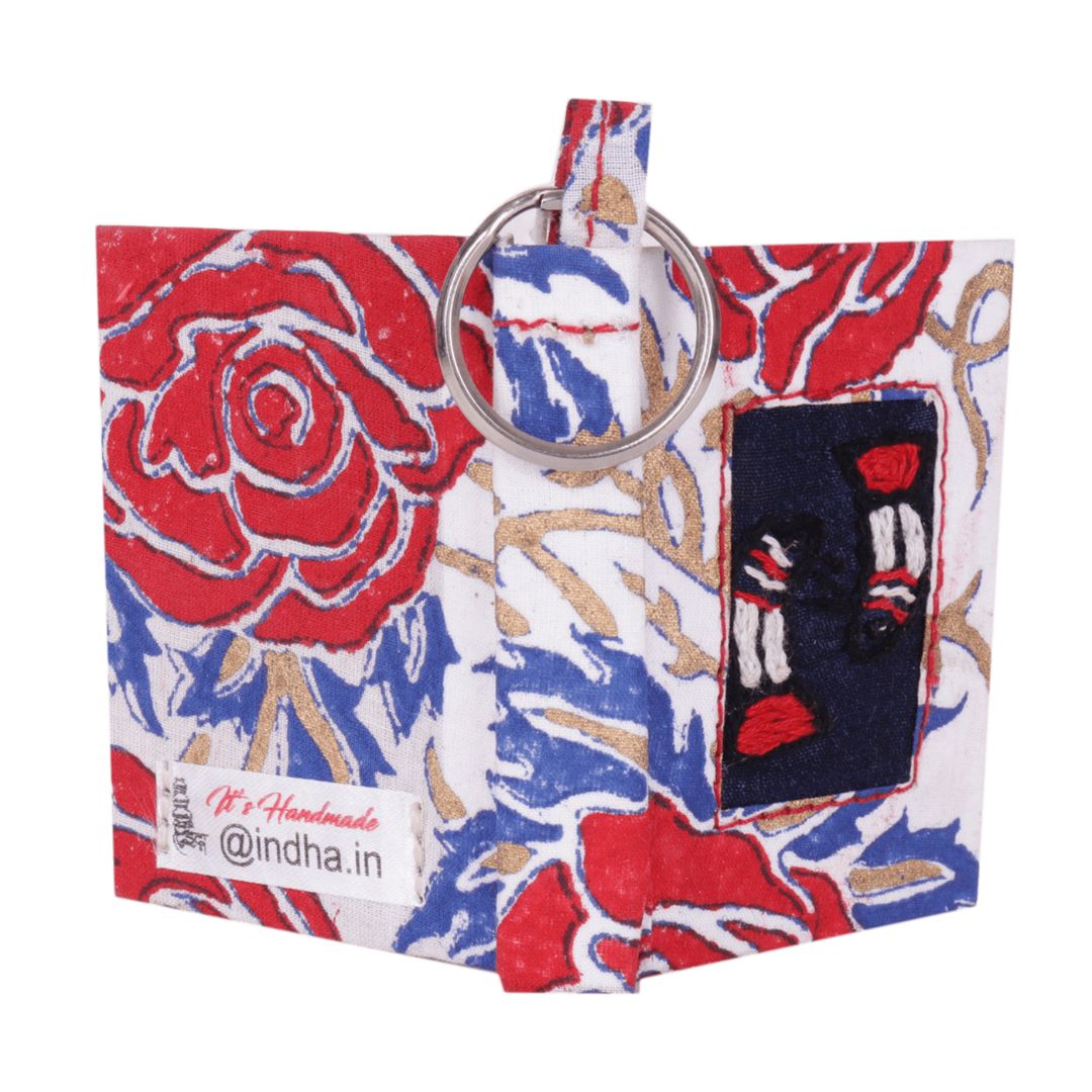 INDHA Hand Embroidered Set of 5 Small Assorted Diary Cum Key Chain