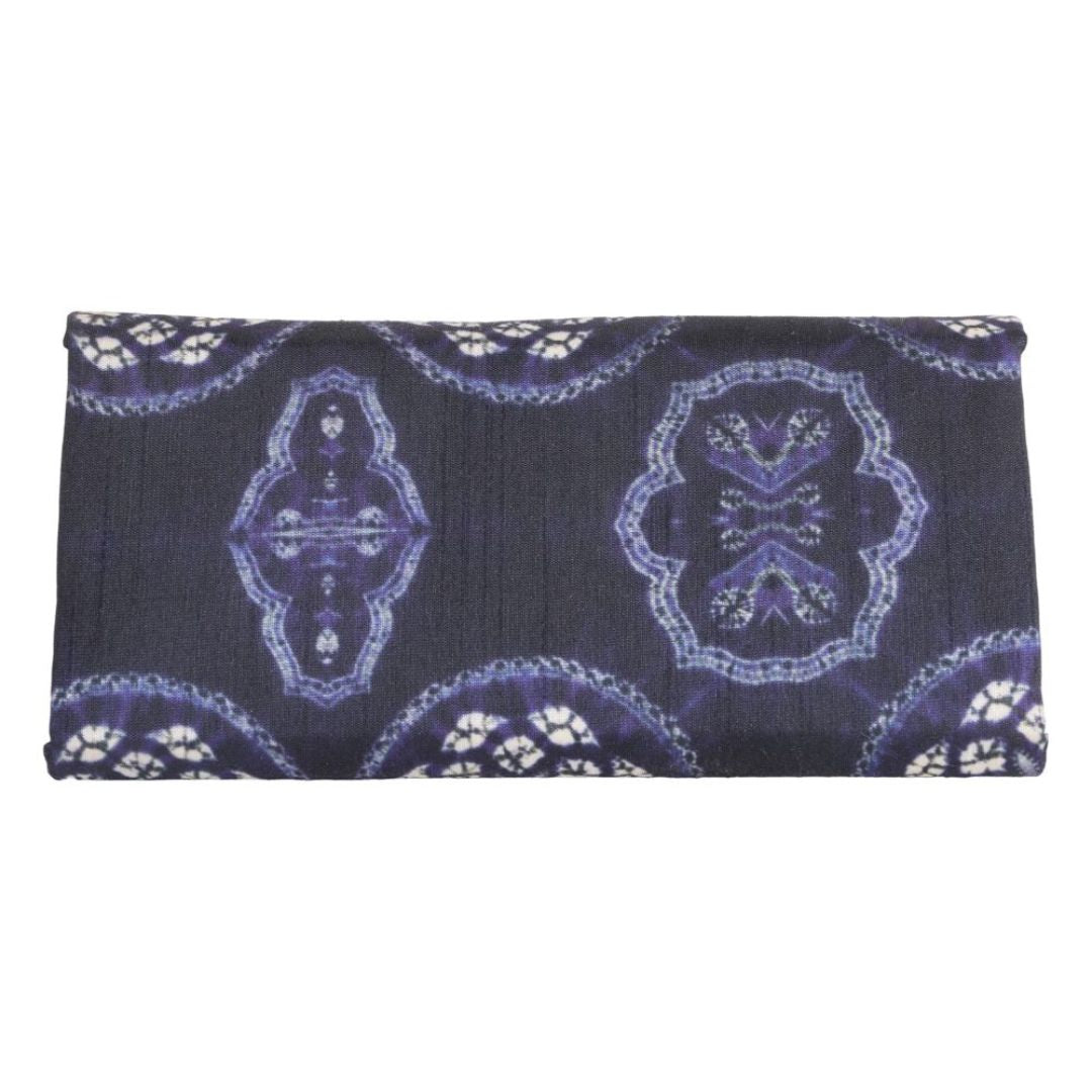 INDHA Eyewear Case | Handcrafted Eyewear Case | Navy Blue Dupion Silk Eyewear Case | White Floral Mandala Design Motif Digitally Printed | Handmade Eyewear Case | Gifting | Travel Utility | Travel Accessory | Sunglasses Case