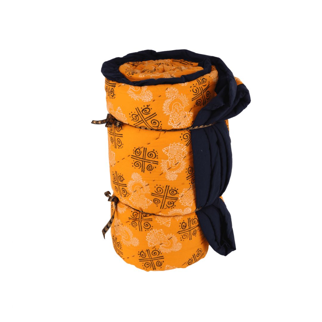 Beautiful Indian Ethnic Colour Cotton Hand Block Printed Lightweight Double Bed Comforter