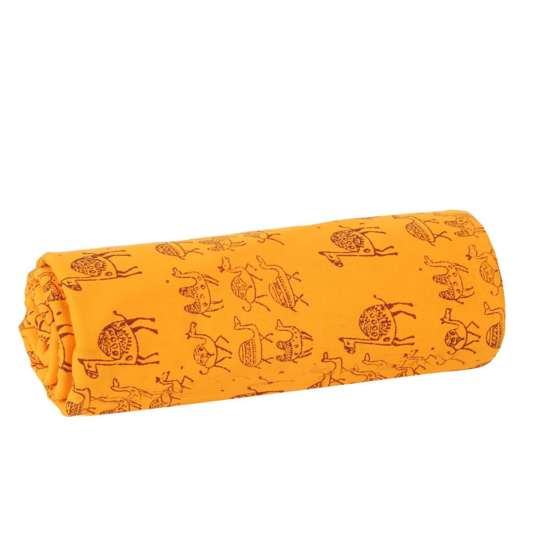 INDHA Camels Quirky Design Block Printed Cotton Fabrics