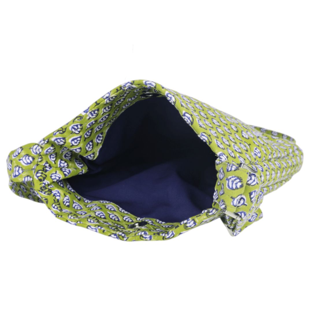 Indha Hand Block Printed Cotton Sling Bag For Women