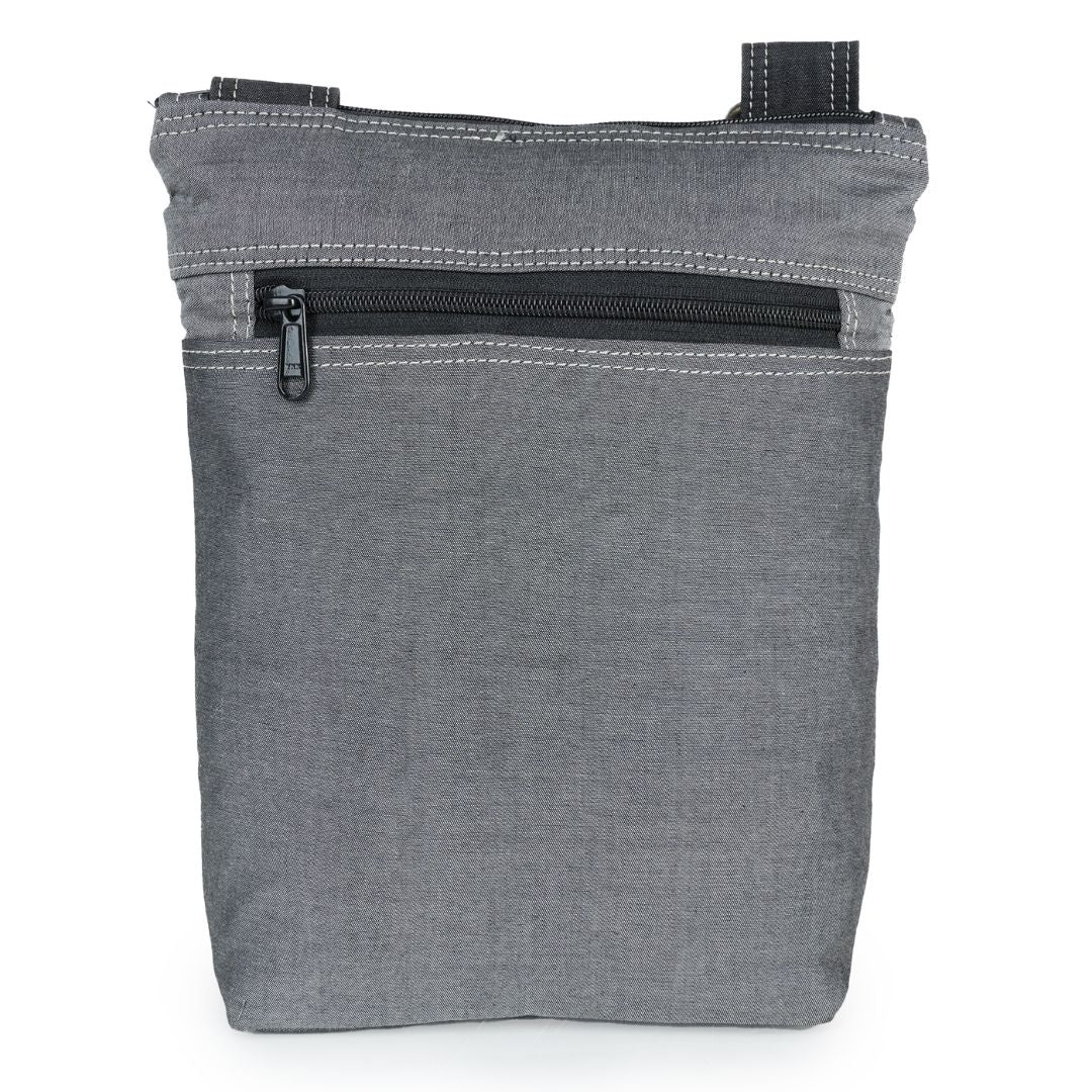 INDHA Hand-Embroidered Denim Sling Bag