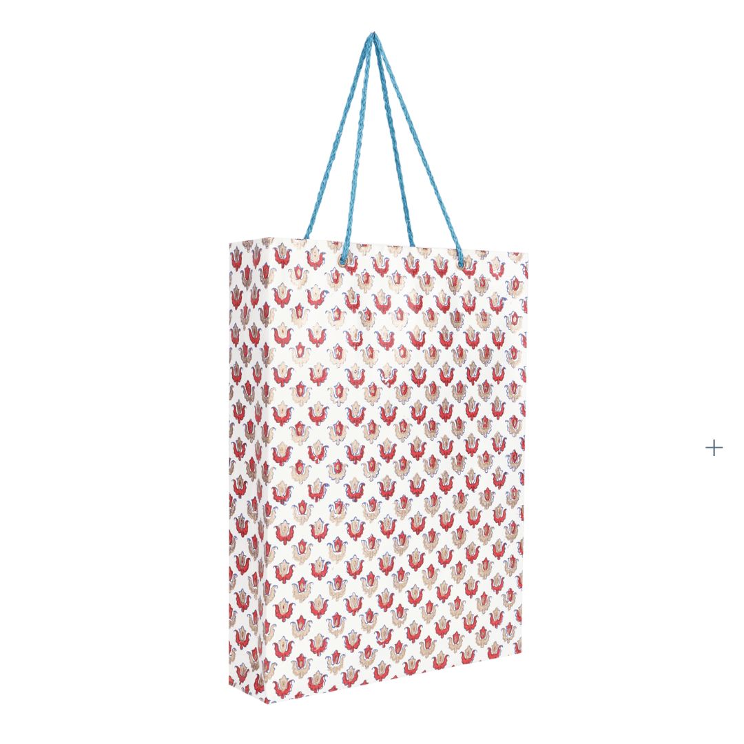 Block Printed Gift Paper Bag/Carry Bag Pack of 5