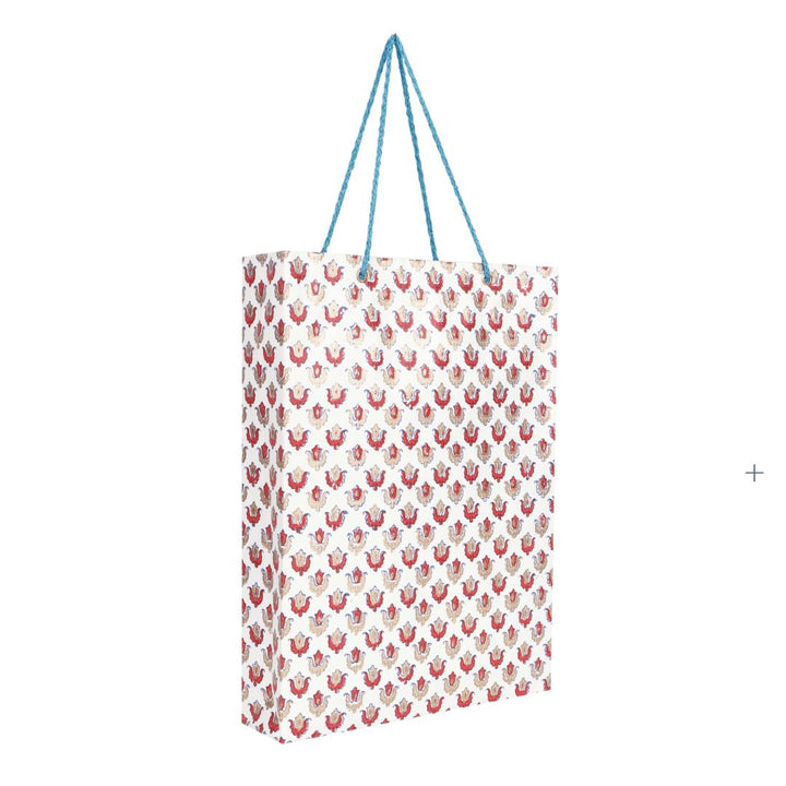 Block Printed Gift Paper Bag/Carry Bag Pack of 5