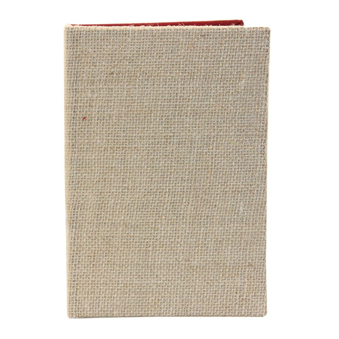INDHA Maroon Colour Hand-Embroidered Recycled Paper Diary