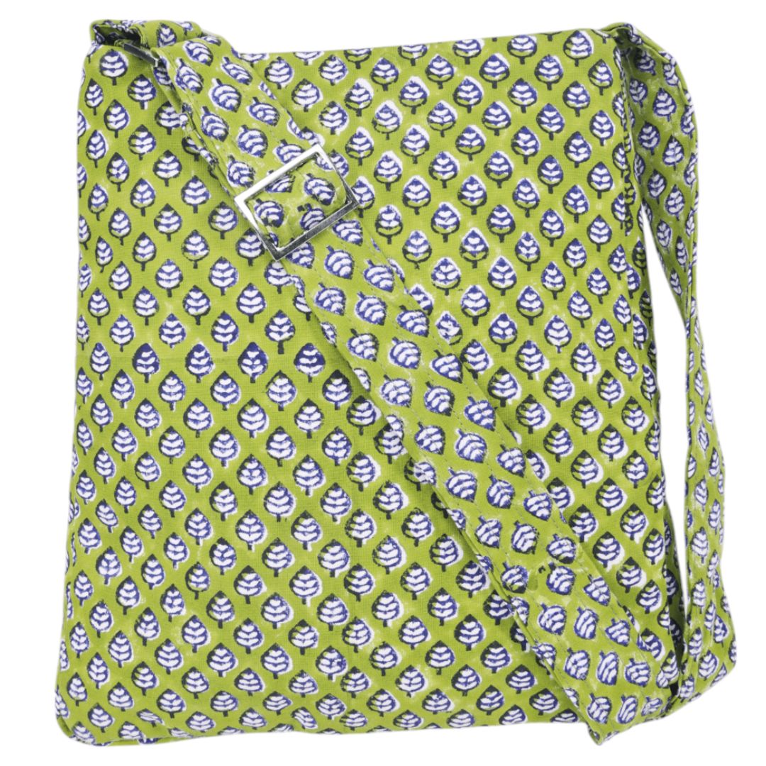 Indha Hand Block Printed Cotton Sling Bag For Women