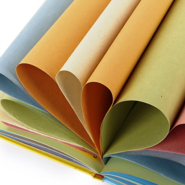 Indha Handmade Recycled Paper A4 Color Paper Sheet|Recycled Craft|Sketch Paper|Water Color |Charcoal Drawing Paper|Paper Utility |