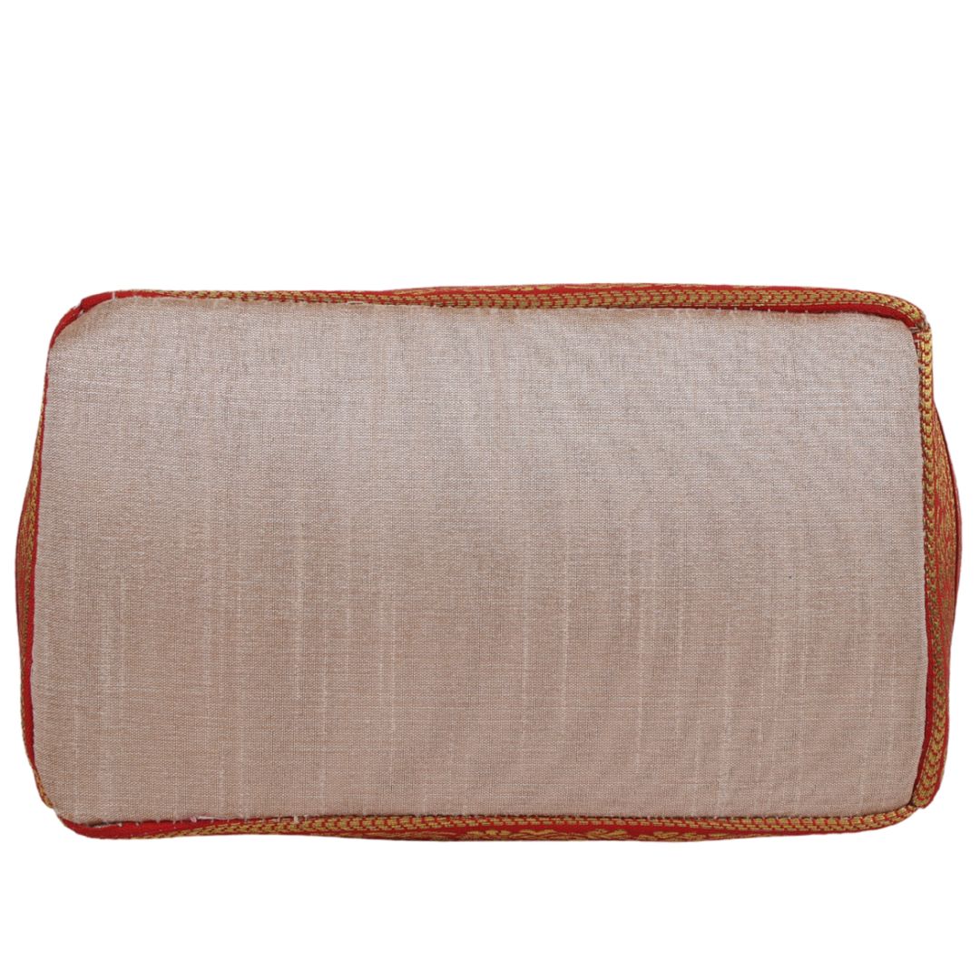 Indha Dupion Silk Handbag Peach,Small Handbag Parisian Knot, Kolkata Embroidery,Corporate Gifting Bags, Special Occasions Gifting Bag