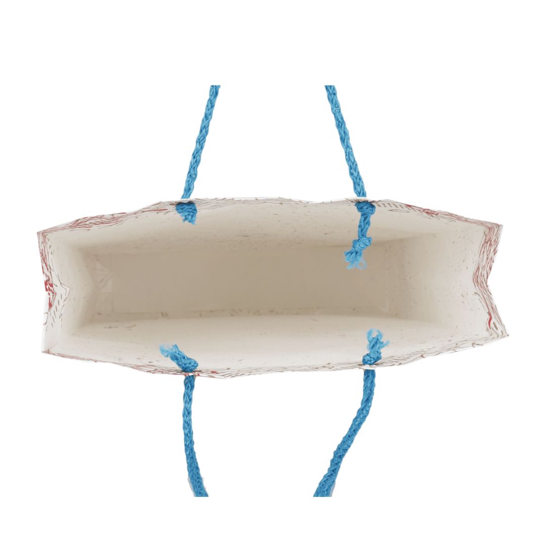 Deer Hand Block Printed Recycled Paper Gift Paper Carry Bag