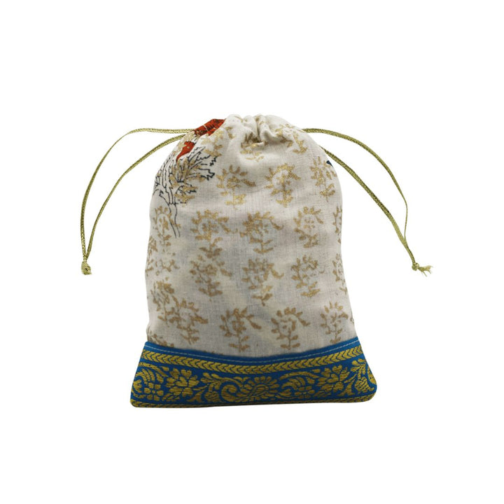 Block Printed Potli Pouch Set of 5