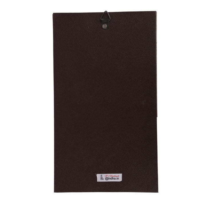 Indha Lady Face Embroidered Wall Art with Mirror | Handcrafted in Repurposed Wood | Exquisite Needlework | Sustainable Home Accent | Unique Gift for Her