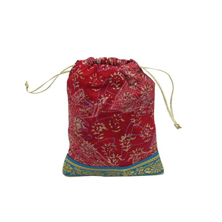 Block Printed Potli Pouch Set of 5