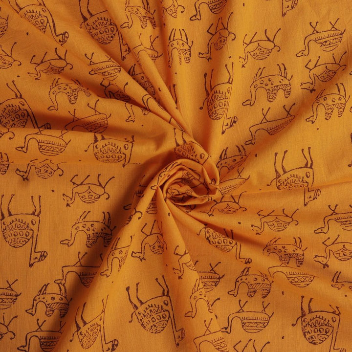 INDHA Camels Quirky Design Block Printed Cotton Fabrics
