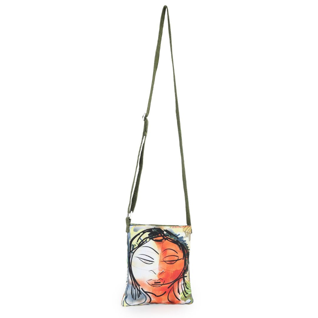 INDHA Women Face Print Sling Bag For Girls &amp; Women