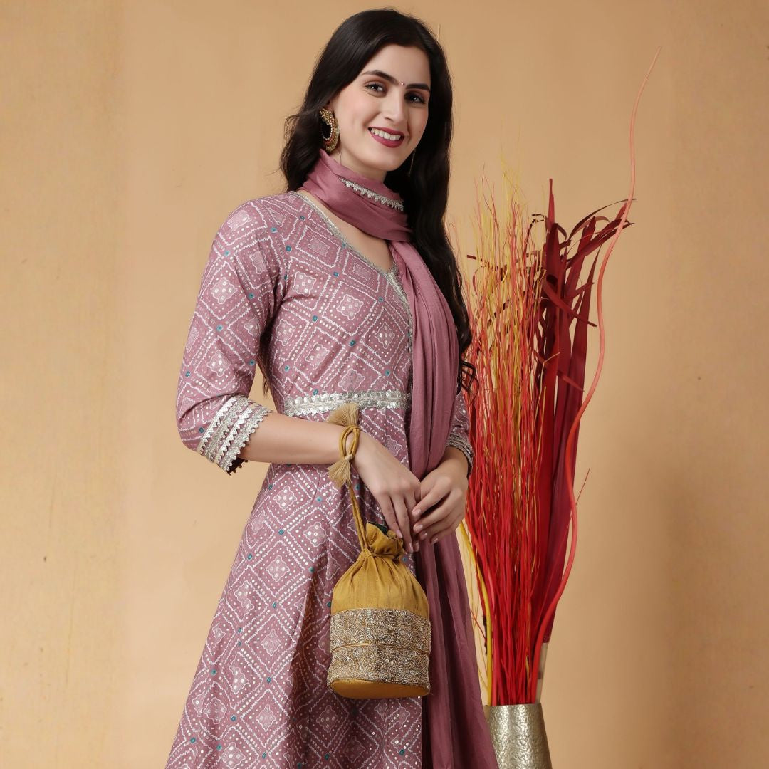 INDHA Beautiful Sequined hand Crafted Potli |Wedding Accessory|Gift for any Occassion