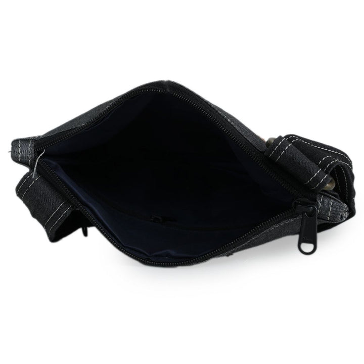 INDHA Hand-Embroidered Denim Sling Bag