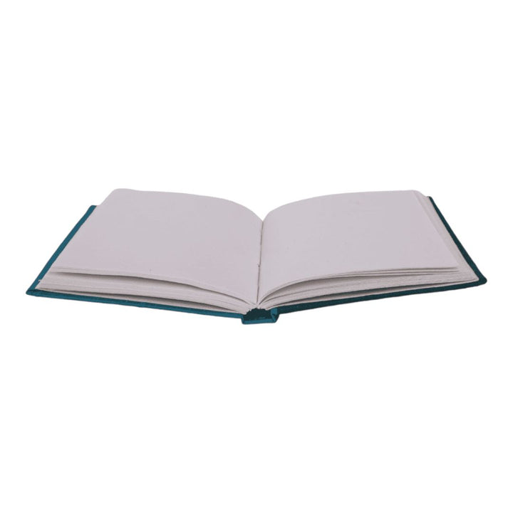 INDHA Handcrafted Recycle Paper diary | Eco Friendly Diary | Gifting | Corporate Gifting| Handmade Diary | Ethnic Art hand Embroidered Diary|Blue- Pink Silk Fabric| Sustainable Gift