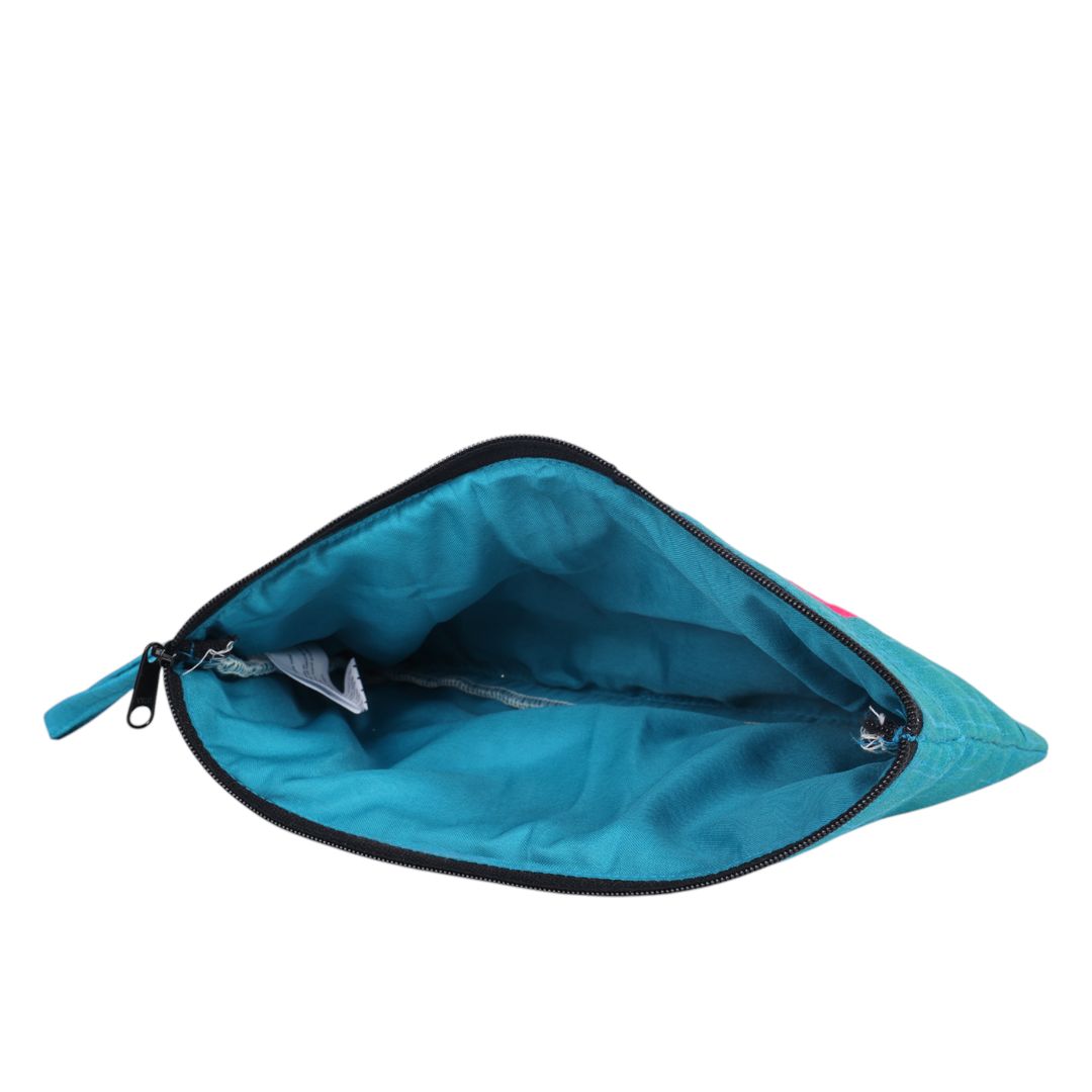 Indha Eyes Embroidery Pencil Pouch Bag Case with Zip for Students, School Supply Organizer Stationery Zip Pouch Bag for Kids Return Gifts