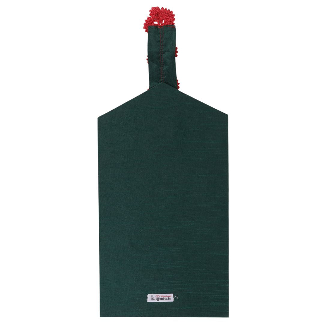 Indha Horse Embroidered Wall Hanging with Mirror | Handcrafted in Repurposed Wood | Artistic &amp; Eco-Friendly Décor | Symbol of Strength &amp; Positivity