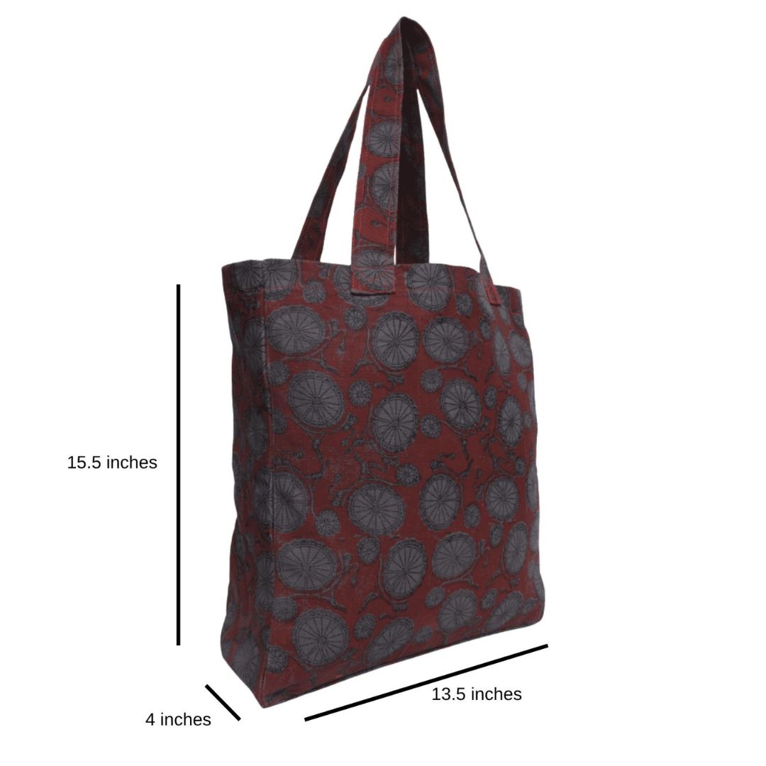 Indha Hand-Block Printed Block Print Tote &amp; Travel tote | Tote bag for shopping | Ecofriendly tote bag | Tote bag for college | Girl’s tote bag |