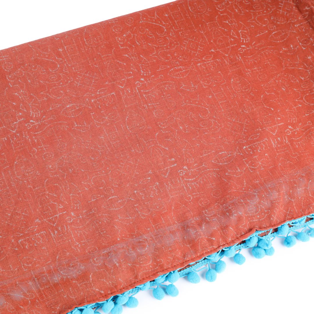 Elegantly Beautiful Hand Block Printed Cotton Scarf for Girls & Woman